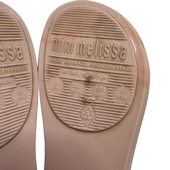 MINI MELISSA Ultragirl Dog Mary Jane Flat in Light Pink Size 7 Toddler Frenchie - Picture 8 of 9